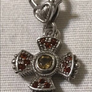 JUDITH RIPKA Sterling MALTESE CROSS ENHANCER-CHARM
